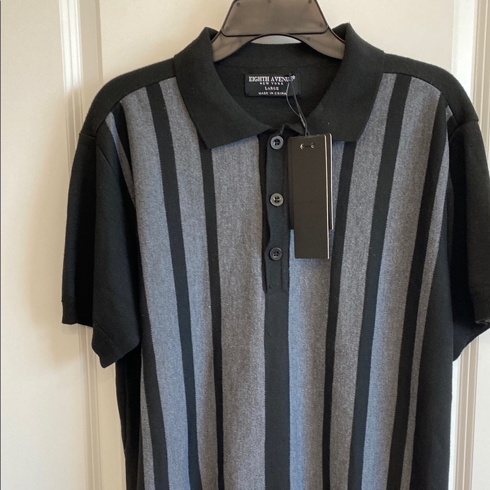 Eighth Avenue Striped Polo Shirt